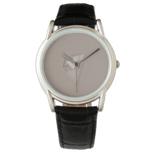 Montre Modeste Monochrome géométrique Triangles Joke