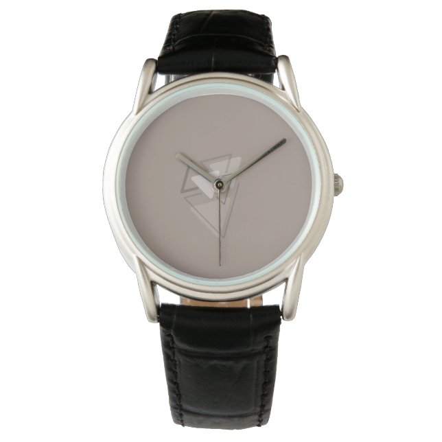 Montre Modeste Monochrome géométrique Triangles Joke (devant)