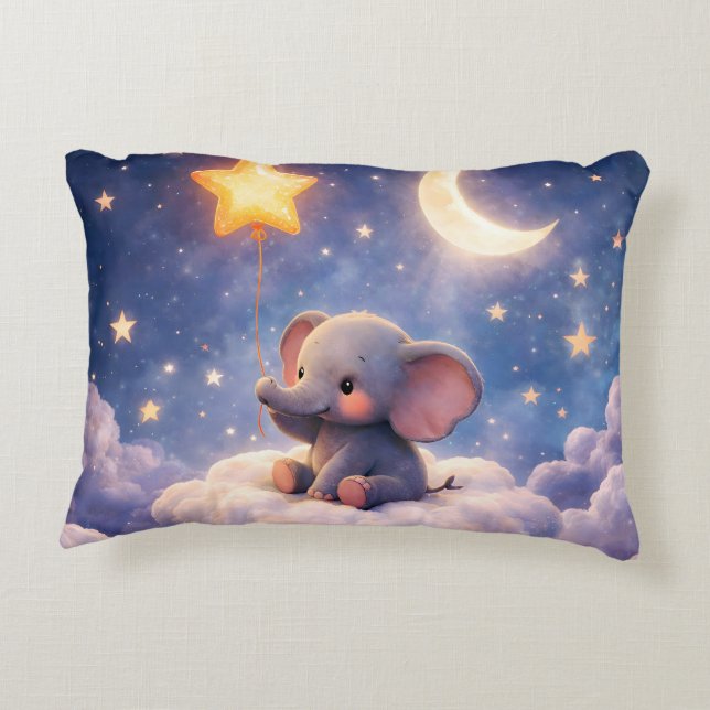 Montre-moi coussin accent éléphant et étoiles (Dos)