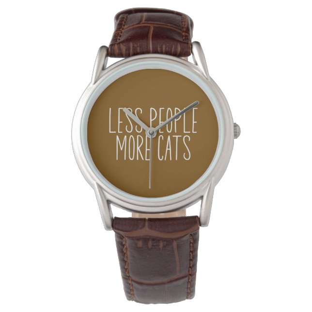 Montre Moins de Personnes Plus de Chats (devant)