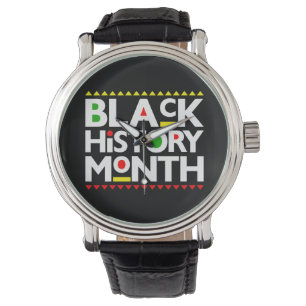 Montre Mois de l'histoire noire Melanin Hommes Femmes Enf