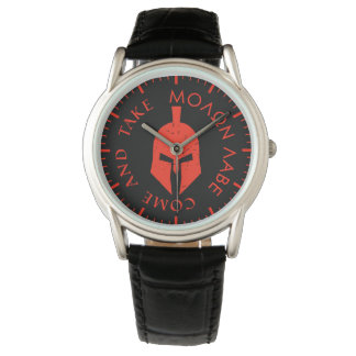 Montre Molon Labe Casque spartiate Rouge Hommes