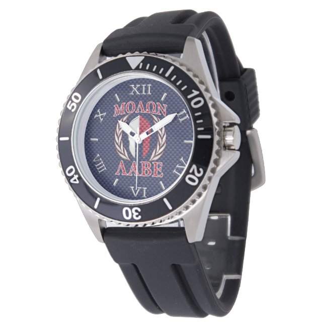 Montre Molon Labe Spartan Warrior Blue Carbon Fiber Dial (Incliné)