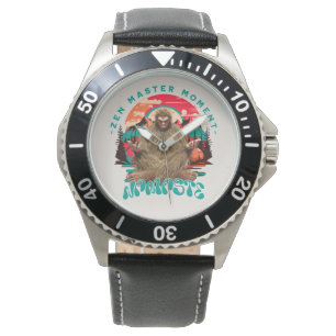 Montre Moment de maître Zen Bigfoot Art Rétro de Méditati