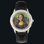 Montre Mona Lisa<br><div class="desc">Mona Lisa ; également connue sous le nom de La Gioconda ou La Joconde, ou Portrait de Lisa Gherardini, épouse de Francesco del Giocondo ; est un portrait de l'artiste florentin Léonard de Vinci. Il s'agit d'une peinture à l'huile sur un panneau de peuplier, terminée vers 1503-1519. L'image est largement...</div>