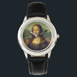Montre Mona Lisa<br><div class="desc">Mona Lisa ; également connue sous le nom de La Gioconda ou La Joconde, ou Portrait de Lisa Gherardini, épouse de Francesco del Giocondo ; est un portrait de l'artiste florentin Léonard de Vinci. Il s'agit d'une peinture à l'huile sur un panneau de peuplier, terminée vers 1503-1519. L'image est largement...</div>