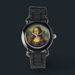Montre Mona Lisa<br><div class="desc">Mona Lisa ; également connue sous le nom de La Gioconda ou La Joconde, ou Portrait de Lisa Gherardini, épouse de Francesco del Giocondo ; est un portrait de l'artiste florentin Léonard de Vinci. Il s'agit d'une peinture à l'huile sur un panneau de peuplier, terminée vers 1503-1519. L'image est largement...</div>