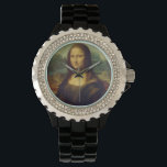 Montre Mona Lisa<br><div class="desc">Mona Lisa ; également connue sous le nom de La Gioconda ou La Joconde, ou Portrait de Lisa Gherardini, épouse de Francesco del Giocondo ; est un portrait de l'artiste florentin Léonard de Vinci. Il s'agit d'une peinture à l'huile sur un panneau de peuplier, terminée vers 1503-1519. L'image est largement...</div>