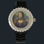 Montre Mona Lisa<br><div class="desc">Mona Lisa ; également connue sous le nom de La Gioconda ou La Joconde, ou Portrait de Lisa Gherardini, épouse de Francesco del Giocondo ; est un portrait de l'artiste florentin Léonard de Vinci. Il s'agit d'une peinture à l'huile sur un panneau de peuplier, terminée vers 1503-1519. L'image est largement...</div>