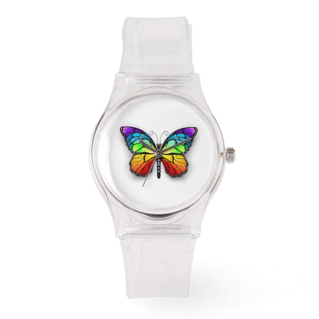 Montre Monarque papillon arc-en-ciel (Recto)