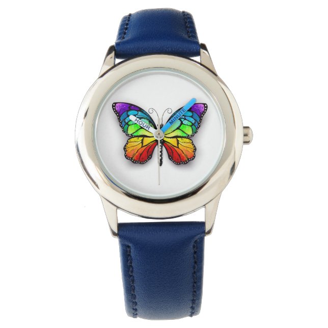 Montre Monarque papillon arc-en-ciel (devant)