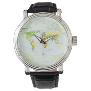 Montre monde+carte+globe+pays+atlas