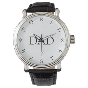 Montre Mondes Meilleure Fête des pères papa Custom Mens W