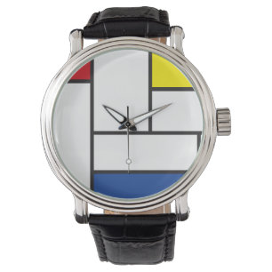 Montre Mondrial Minimaliste Géométrique De Stijl Art Mode