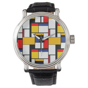 Montre Mondrian géométrique Composition minimaliste moder