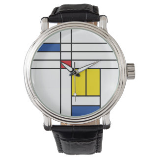 Montre Mondrian II Design d'Art Moderne Minimaliste De St