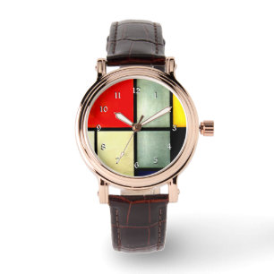 Montre Mondrian - Tableau 3, célèbre oeuvre abstraite