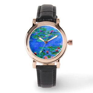 Montre Monet - Lys d'eau (Rouge)
