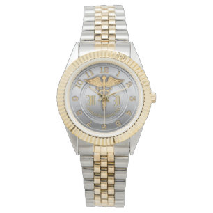 Montre Monogram Gold et Silver Look Watch