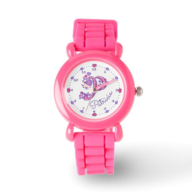 Montre Monogram P filles personnalisées nom patricia watc (Recto)