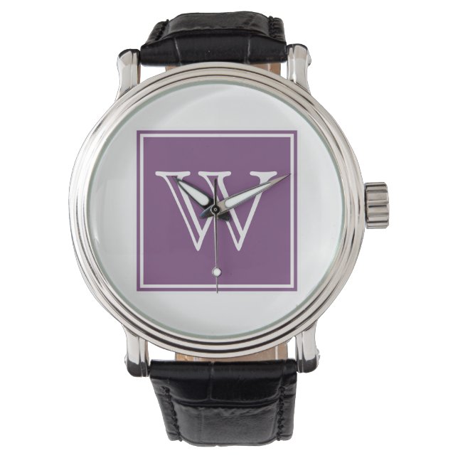 Montre Monogramme Carré violet (devant)
