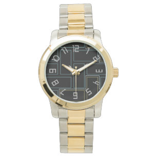Montre Monogramme chiffres rustiques Unisex