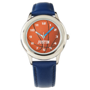 Montre Monogramme cool avec nom Awesome fun Basketball