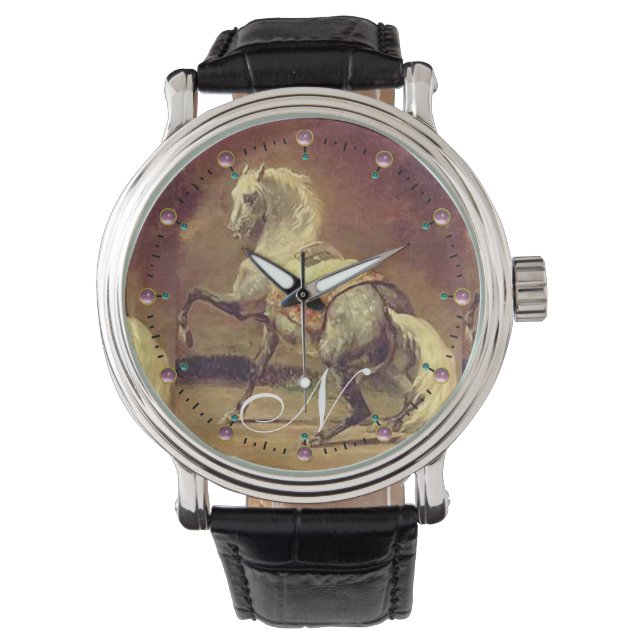 Montre MONogramme DE CHEVAL GRAY REMPLI (devant)
