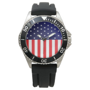 Montre Monogramme de drapeau américain