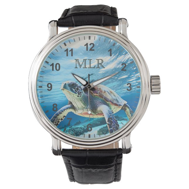 Montre Monogramme de Honu à la tortue hawaiienne (devant)