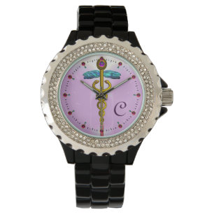 Montre MONOGRAMME D'OR CADUCÉ, Rose, Lilac