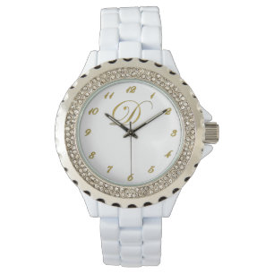 Montre Monogramme d'or Monographie D initiale avec chiffr