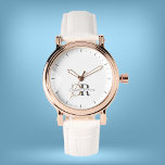 Montre Monogramme d'or noir moderne simple<br><div class="desc">Simple moderne Monogramme noir et or conçu sur un arrière - plan blanc qui le fait se démarquer magnifiquement. Facile à personnaliser comme un cadeau ou pour un usage personnel.</div>
