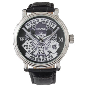 Montre Monogramme du crâne de cowboy des As et des Eights