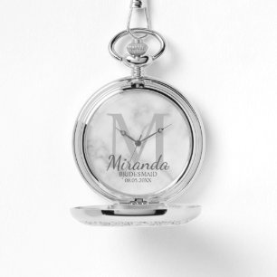 Montre Monogramme et nom de la servante d'accueil personn