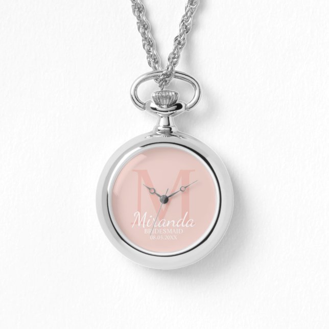 Montre Monogramme et nom de la servante d'accueil personn (Recto)