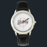 Montre Monogramme et nom personnalisé moderne Pastel Pink<br><div class="desc">Voici notre Monogramme personnalisé moderne et Nom Pastel Pink Watch, un garde-temps sophistiqué et élégant qui allie personnalisation et élégance. Cette montre présente un design rose pastel doux, mis en évidence par votre monogramme et votre nom personnalisés, ce qui en fait un accessoire unique pour toutes les occasions. Parfait pour...</div>