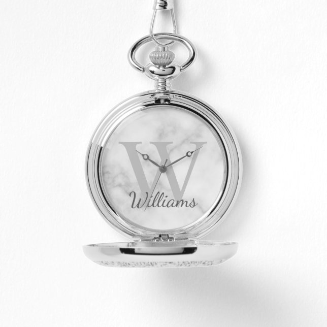 Montre Monogramme et nom personnalisés (Recto)