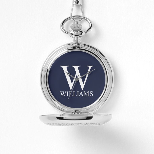 Montre Monogramme et nom personnalisés classiques (Recto)