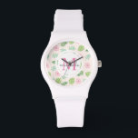 Montre Monogramme floral chic moderne<br><div class="desc">Monographie florale chic moderne</div>