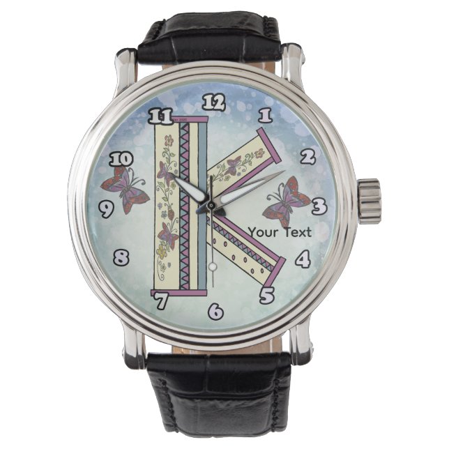 Montre Monogramme floral K (devant)