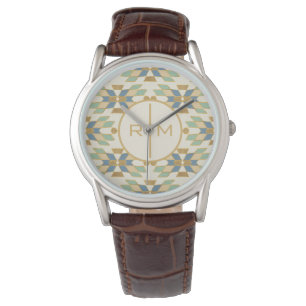 Montre Monogramme Geo Step extérieur Motif tribal