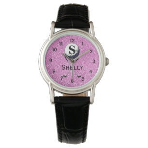 Montre Monogramme Girly Golf Tee rose