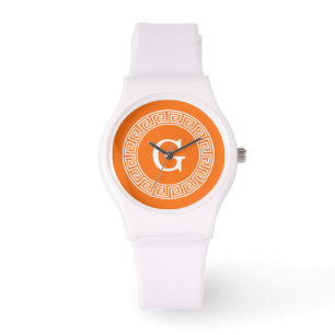Montre Monogramme initial du cadre de ligne de clé de clé