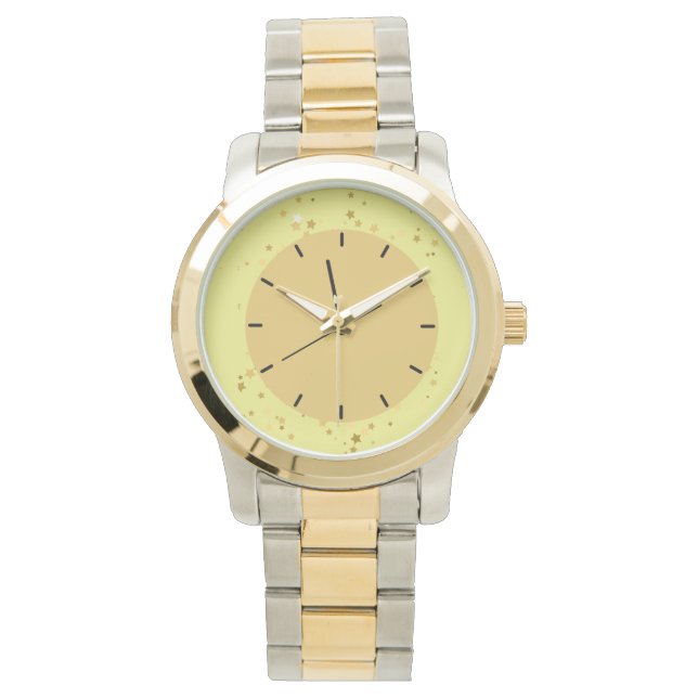 Montre Monogramme moderne homme's Silver & Gold (devant)