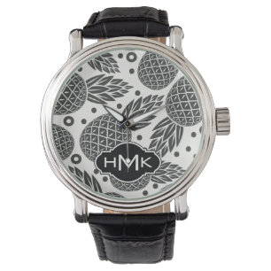 Montre Monogramme monochrome des ananas