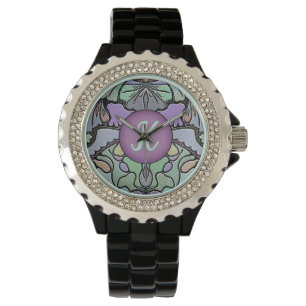 Montre Monogramme Motif Art Déco Orné