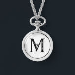 Montre Monogramme personnalisé et surveillance de poche d<br><div class="desc">Monogramme personnalisé et cadeau de nom caractéristiques monogramme personnalisé et nom dans le style de police serif classique. Parfait comme cadeaux de fête des pères pour papa,  cadeaux pour les groomsmen et pour toute occasion spéciale.</div>