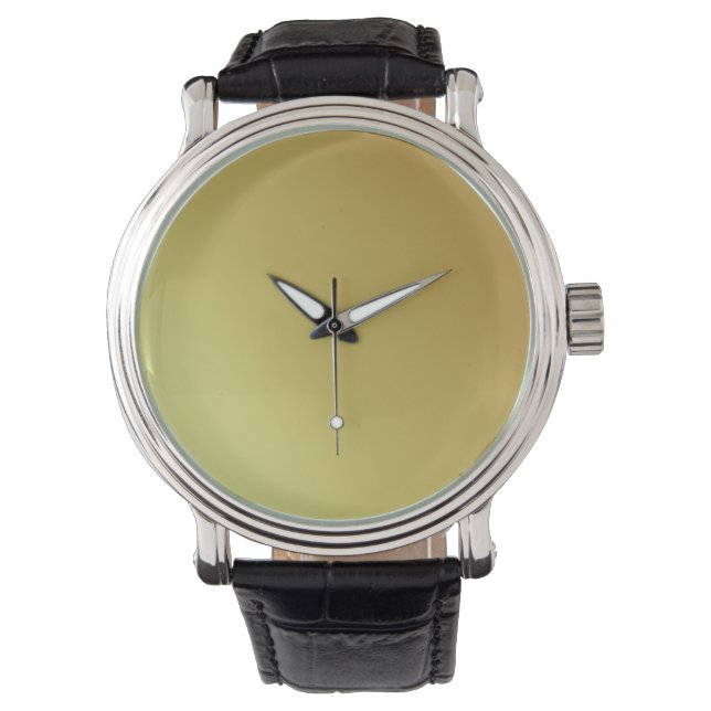Montre Monogramme Rustique Turquoise Or Hommes Cuir (devant)