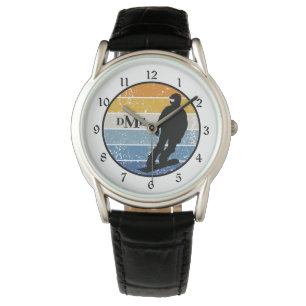 Montre Monogramme Silhouette Snowboardeur Rétro